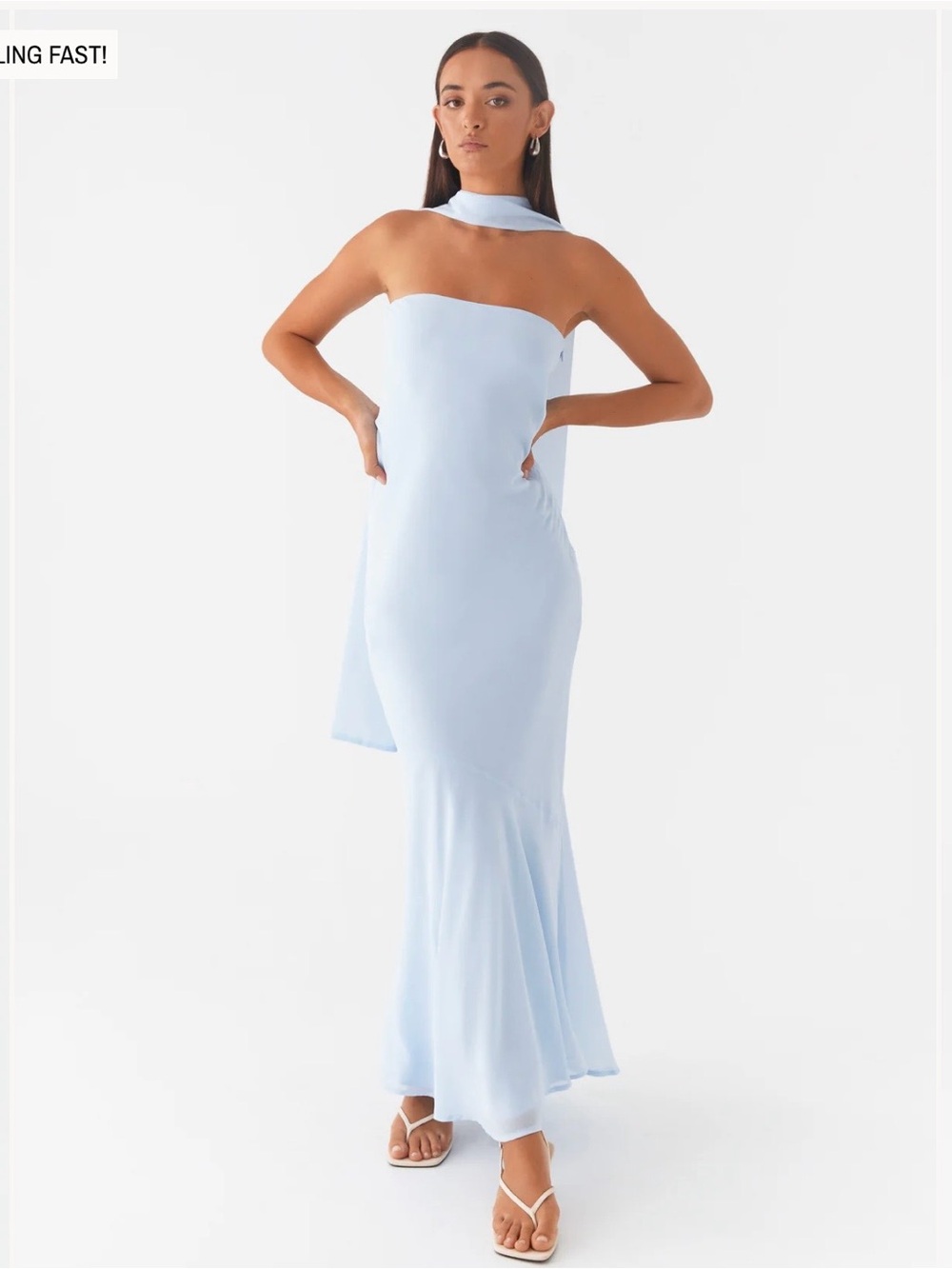 Peppermayo Under the Pagoda Maxi Dress in Light Blue